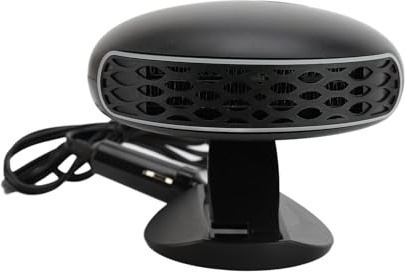 WODHMIEY Chauffage de Voiture 12 V, Ventilateur de Dégivrage à Chauffage Rapide, Alimentation Allume-Cigare, Protection Contre la Surchauffe, Désembueur pour Voitures, SUV, Taxis, Pickup (Noir)