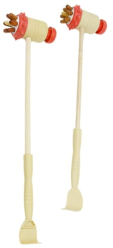 Healeved 2piezas Martillo de Masaje de Madera Masajeador Manual de Espalda Herramienta para Masaje de Hombros para Aliviar el Muscular la Espalda Lumbar Uso Casa o Gimnasio