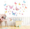 Autocollants stickers muraux pour chambre adulte, Plante Fleurs Décoration murale en forme d'arbre de pêcher pour chambre, cuisine et salon - décoration de fond de canapé (Papillon)