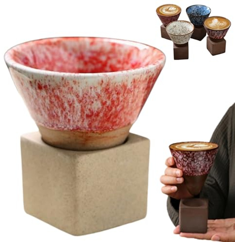 Kaminari Japanische Tassen,cone Cup,japanische Teebecher,teetasse Japanisch,kaffeetassen,japanische Teetasse,Funnel Coffee Cups,Ceramic Japanese Coffee Tea Cup,Creative Triangular Cone Shaped Cups