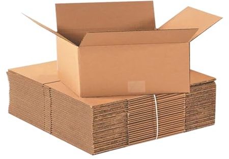 AKAR Small Parcel Shipping Boxes | 350x250x160mm Strong Single Wall Brown Cardboard Box with Deep Design | Fits Royal Mail Small Parcel | UK-Made (5)