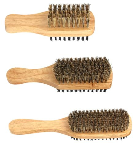 OFFIGAM 3stücke Teiliges Bartpflege Doppelseitiger Bartbürste Für Männer Inklusive Bartshampoo-bürste Für Gesichts Und Bartpflege Ergonomischer Griff Für Einfachen Einsatz