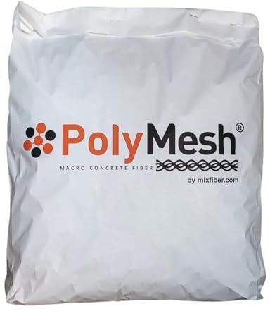 Fibre di polipropilene per calcestruzzo, macrofibra anti fessure, 12 kg | Rinforzo per pavimenti industriali e speciali, alta resistenza agli urti e stabilità duratura, sostituisce l'acciaio