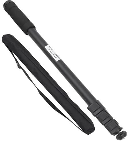 KICHOUSE Accessori fotografici Tripode della fotocamera della fotocamera cavalletto macchina fotografica monopiede per macchine fotografiche monopiede portatile Black