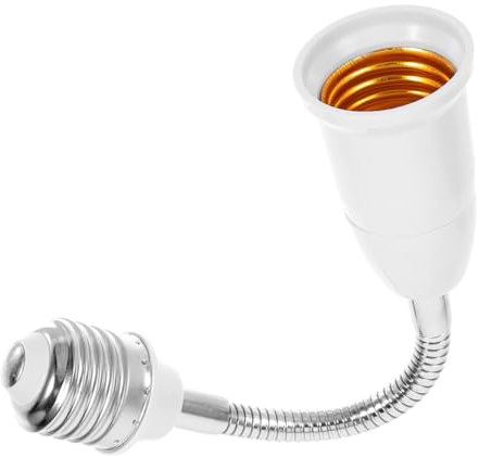 AUTSUPPL Extensor De Portalámparas Material Pc Resistente Alargador Flexible Para Lámparas Garajes y Talleres Adaptador Para Bombillas Led