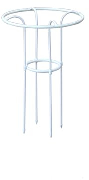 Obelisco de enrejado de jardín al aire libre para plantas trepadoras, soporte blanco alto para vides y flores, 48 x 70 cm, perfecto para decoración de jardín