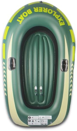Evember Uppblåsbar båt för vuxna 188 x 114 cm, uppblåsbar fiskebåt för 2 personer, kajak, bärbara, tjocka och vikbara fiskebåtar, för vattensporter utomhus, PVC