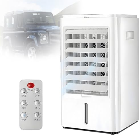 EpyGnom 4 en 1 Aire Acondicionado Móvile Pequeño Portátiles Enfriador de Aire Humidificador Ventilador 3 Velocidades Mini Climatizador Evaporativo para Casa Oficina Coche Furgoneta 12VCar