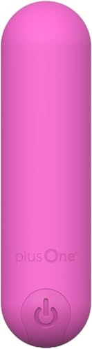 PlusOne Bullet Vibrator for Women, Mini Vibrator Made of Body-Safe Silicone, Fully Waterproof, USB Rechargeable, Sex Toy Personal Massager with 10 Vibration Settings, Pink 1.0