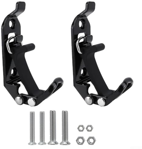 Shovel Holder for Roof Racks Pack of 2 Zinc Alloy with Rubber Tension Clasp Secure Tool Mount for Trucks Boats and Garages Quick Release Wall Bracket Design(Black)