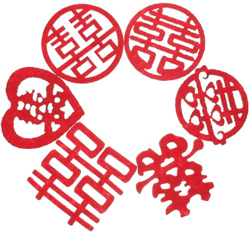 Veemoon 120 Pezzi Coriandoli per Matrimoni Cinesi Non Tessuto 5 Cm Decorazioni Sparse per Tavoli Nozze e Festa Nuziale Tradizionale