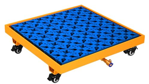 XBTGS Palé modular industrial de contención de derrames con salida de drenaje, plataforma resistente a prueba de fugas para tambores de aceite y almacenamiento de productos químicos en almacenes y kit