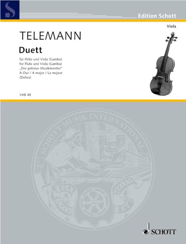 Duett A-Dur: aus Der getreue Musikmeister. Flöte und Viola oder Gambe. Spielpartitur. (Edition Schott)