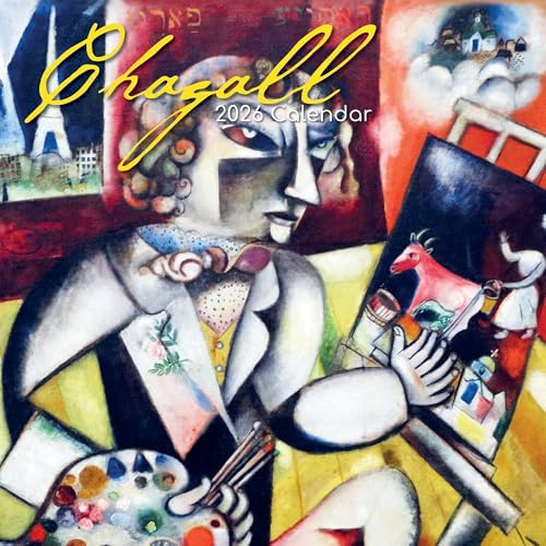 TGSC | Chagall 2026 kalender 16 månader (sept 2025-dec 2026) Familj fyrkantig väggkalender 2026 UK | Planerare med stort rutnät för hem- eller kontorsorganisation - Art 2026/2025 Kalender UK