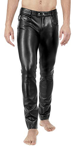 Bockle Stretch Leather Jeans Lederjeans Lederhose 1991 Super-Stretch Tube Skinny Röhre Lamm Leder Leggins, Size: W30/L32
