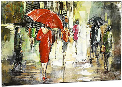 Kobolo Wandbild Wanddeko Metallbild 3D-Bild Straßenmillieu 108x72 cm
