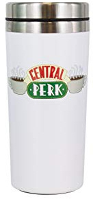 FRIENDS Central Perk - Tasse de voyage réutilisable Bouteille Isotherme pour Café et Thé | Facile à Nettoyer | Garde les boissons chaudes | Capacité 450 ml