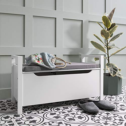 Noa and Nani Olsen Storage Bench Toy Box Organiser Hallway Shoe Kids Box White