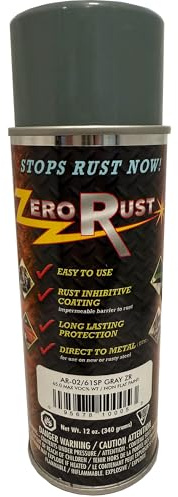 TWP Zero Rust 61SP Gray Rust Inhibitive Coating – 12 oz Aerosol | Direct-to-Metal Corrosion Protection | Industrial-Grade Rust Preventive Spray