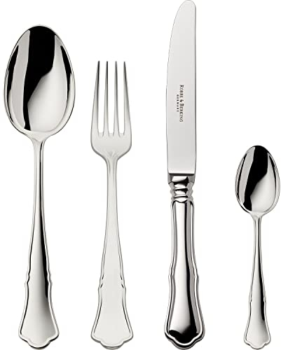 Robbe & Berking Alt-Chippendale 4 pzas. Cubiertos de menú (Plata de Ley 925)