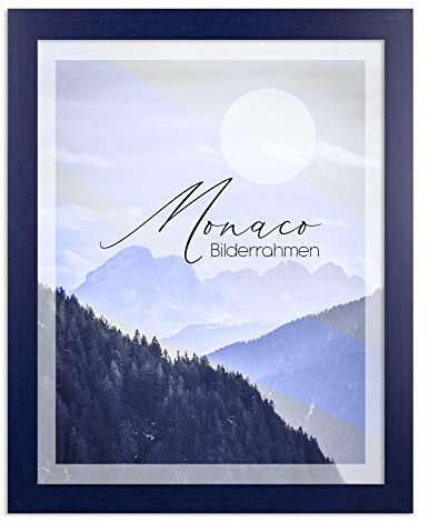 BIRAPA Monaco Bilderrahmen 40x50 cm Dunkelblau Gewischt - Posterrahmen, Wechselrahmen Modern