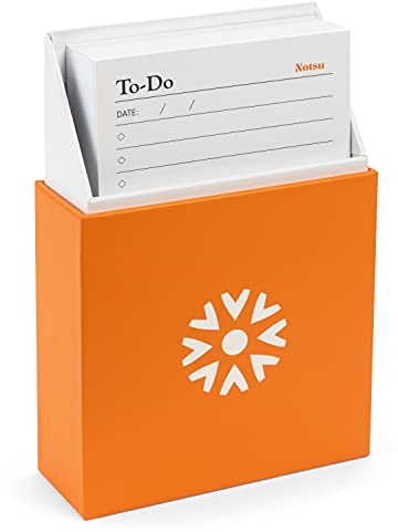 Notsu To-Do-Karten-Set, 50 Stück, dicke, doppelseitige Notizkarten mit To-Do-Liste, Punktraster und Notiz-Abschnitten in 7,6 x 12,7 cm vertikaler Karteikartenhalter