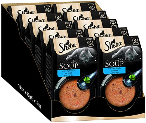Sheba Multipack Soup - Katzennassfutter im Portionsbeutel - Thunfisch - 40 x 40g