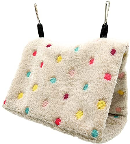 Papagei Hängematte hängen Höhle Käfig Vogelnest Haustier Vogel Nest Winternesthaus oder Käfig-Spielzeug Plüsch Vogelhütte für Kleintiere Hängendes Haus Bett Schaukel Ratte Frettchen Hamster (M)