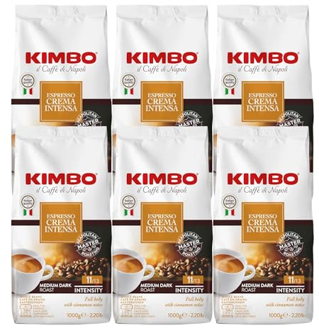 Café en grano Kimbo Crema Intensa 1 kg x 6