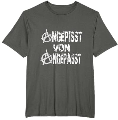 Revolution Chaos Punk Rebellion für Anarchisten - Angepisst von Angepasst Rebell Punk Be Different Anarchie T-Shirt - Schwarz - Klein - Unisex - Karneval, Fasching, Partys - Männer - T-Shirt