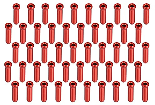 A ABSOPRO 50pz Bici Freno Cavo Cappuccio Bicicletta Cambio Freno Cavo Cappuccio Rosso