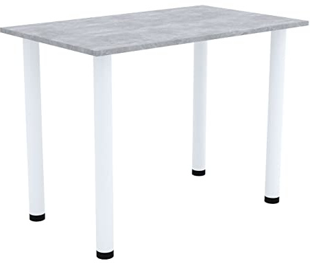 AKKE Esszimmertisch 110 cm x 65 cm Esstisch Kleiner Tisch Küchentisch Schreibtisch Dining Table Esszimmermöbel Weiße Beine