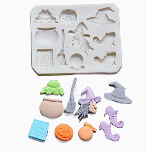 TTOA Moule à Fondant en Silicone Thème Halloween | Moule à Pâte à Sucre | Décoration de Gâteau