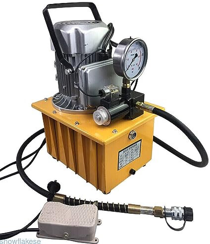 panfudongk Hydraulische Elektropumpe Hydraulikpumpe 750W | 70MPa Arbeitsdruck | Pedalventil Steuerung