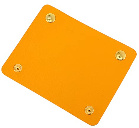 Funda de Cuero PU para Asa de Equipaje, 1 Pieza, Amarilla | Protector Envolvente para Mango de Bolso, Uso en Compras y Maleta, Estilo Simple