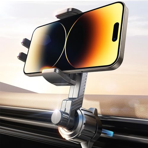 LISEN Phone Holder for Cars - Never Blocking Air Vent Car Phone Holder, 360° Rotation Universal Mobile Holder Car Phone Mount for iPhone 16 Pro Max Plus 15 14 13 12 Samsung Galaxy S25 S24 Ultra