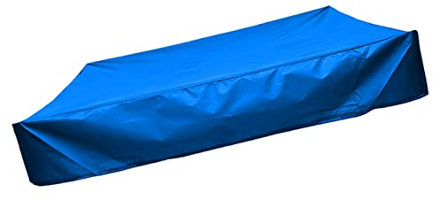 OSALADI Children's Small Bathtub Cover Square Shape Sandbox Cover Waterproof Garden Sand Pit Lid Blue 200x200cm Easy Storage