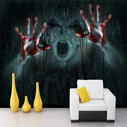 Realistischer Vampir Horror 3D Schädel Rock 3D Fototapete Tv Hintergrund Wandbild Wand 3D TV Wandbild Tapete Wanddekoration fototapete 3d Vlies wandbild Schlafzimmer-300cm×210cm