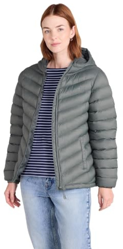Mountain Warehouse Seasons Womens Padded Puffer Jacket | Lightweight & Water Resistant Hooded Coat, Tested to -30C, Insulated to Keep Warm on Cold Days, Ideal for Winter, Light Rain