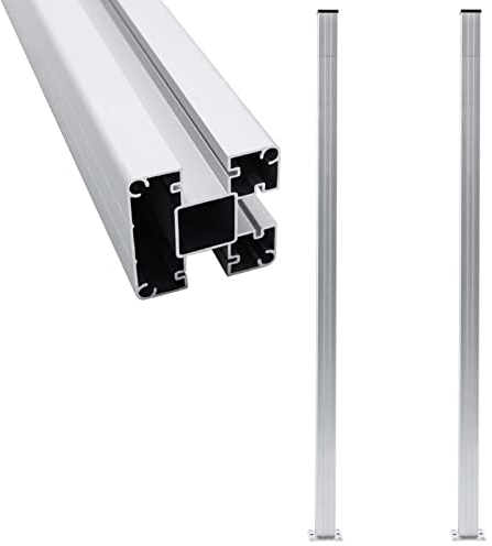 ShGaxin Zaunpfosten 2 STK. Aluminium 185 cm, Zaunpfähle, Metallpfosten, Zaun-pfosten, Zäune Aus Metall, Wildzaun Pfosten