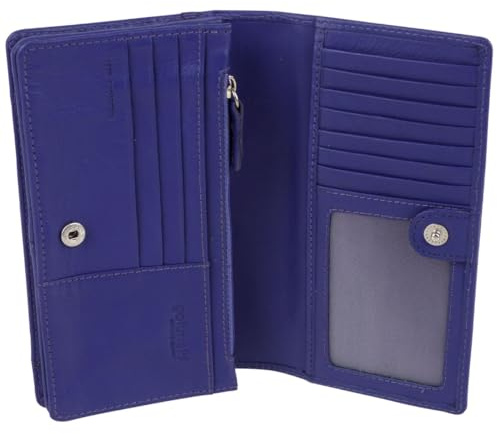 Golunski Damen-Geldbörse/Geldbörse aus Leder mit RFID-Schutz – Violett