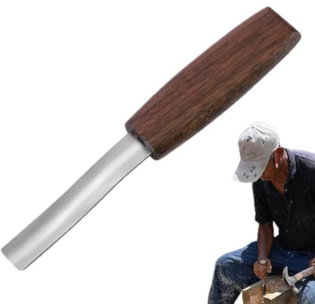 Herramientas para tallar madera, cincel de madera curvado | Pala curva | para carpintería,Cincel de carpintero de mano con mango de madera para hombres, manualidades de madera