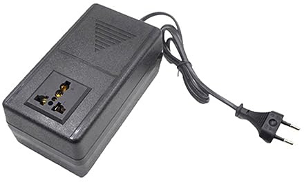 Junterone - Transformador de tensión (300 W, 220 V, a 110 V, convertidor de corriente (CA), adaptador de viaje, fácil de usar, enchufe europeo (EU), color negro