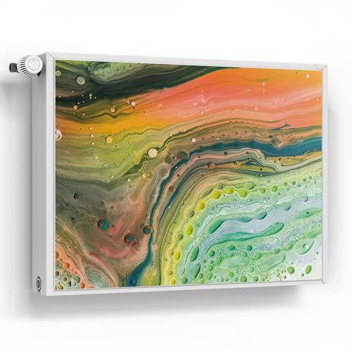 DEQORI Magnetfolie für Heizung 80x60 cm | Motiv Organische Vielfalt | dekorative Magnetmatte Heizkörper Schutz Verkleidung | Magnet Deko-Folie selbstklebend, magnetisch & wasserabweisend