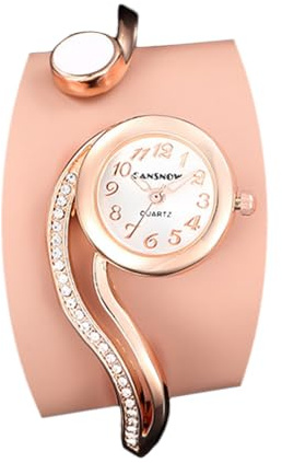 CANSNOW Spangenuhr Damen - Exquisite Damenuhr Gold Silber | Armbanduhr | Uhr Rosegold