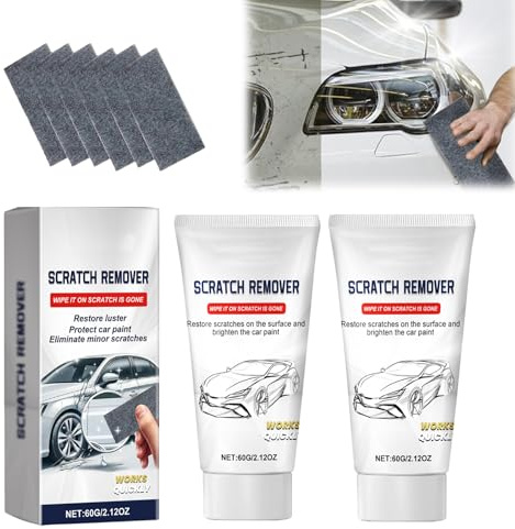 Scratch Remover Pasta per La Riparazione Di Graffi Dell'auto Con Panno Nano Scintillante, Crema per La Riparazione Di Graffi Dell'auto Cera Lucidante Kit per La Rimozione Di Graffi