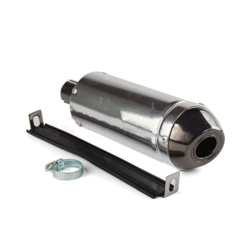 UMIXIRE Auspuffanlagen 28mm Silberner Universal-Auspuff Für Motocross-Motorräder Für 125 150 160 Cc Dirt Pit Bike-Auspuffrohr ATV CQR Schalldämpfer