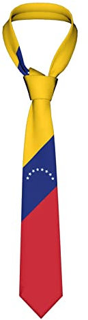 Herren Satin Krawatte Venezuela-Flagge-Emblem, Arbeit Krawatten Klassisch Krawattenschal Elegant Satin Krawatte Für Party Hochzeit Business