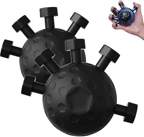 2025 Neu Finger Grip Strengthener, Handtrainer Unterarmtrainer Einstellbarer Widerstand 20-45kg, Griffkrafttrainer Handtrainer Fingertrainer Handmuskeltrainer Für Sportler (Schwarz*2)