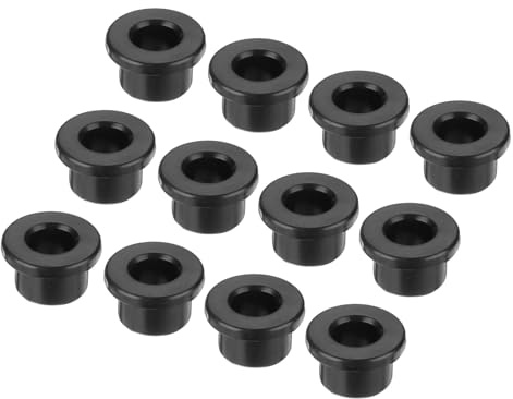 sourcing map 15Pcs t Shape Rubber Grommet Mount Dia 16.5mm ID 10mm H 12mm Black Seal Protection Cable Grommets Flexible for Cable Pipe